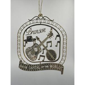 24K Branson Missouri Music Show Ornament Gold Brass Finish Nations Treasures